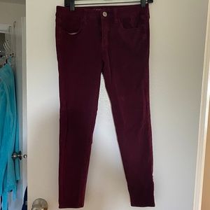 American Eagle Maroon Jeggings